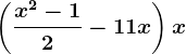 \left ( \fracx^2-12-11x \right )x