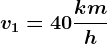 v1=40 \frackmh