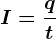 I=\fracqt
