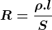 R=\frac\rho .lS